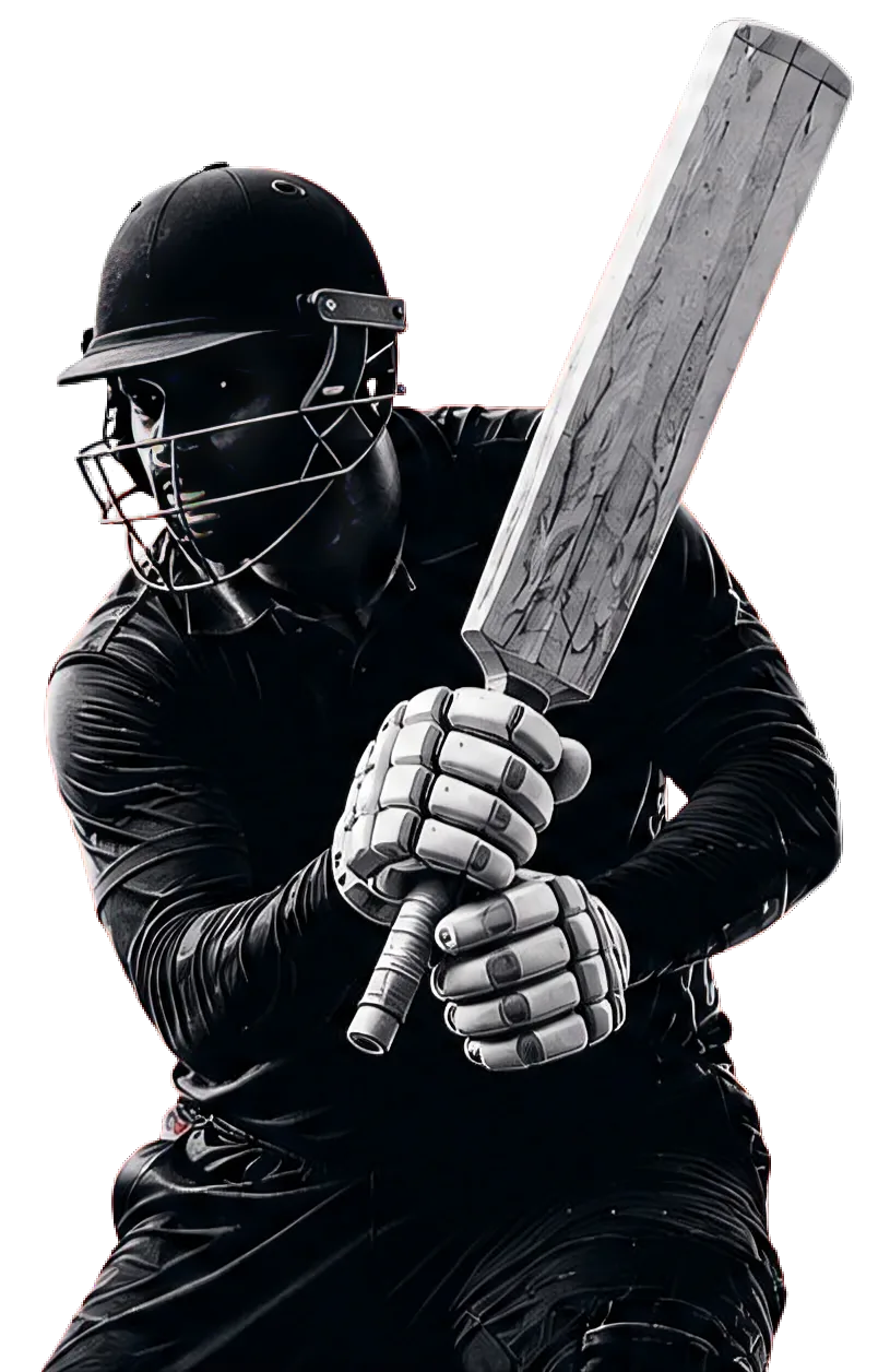 Cricket batsman playing a shot